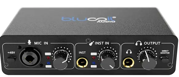 A picture of a BluCoil 48 V Portable USB Audio Interface